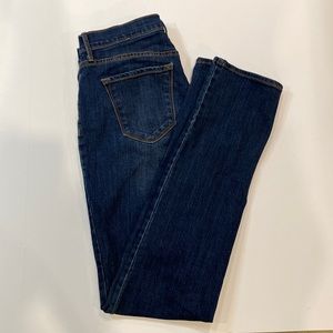 Dark blue mid rise jeans